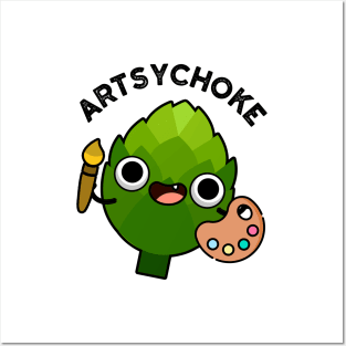 Artsychoke Funny Veggie Artichoke Pun Posters and Art